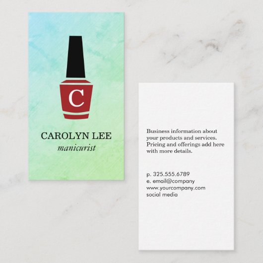 Nail Pools monogram Visitekaartje (Voorkant / Achterkant)
