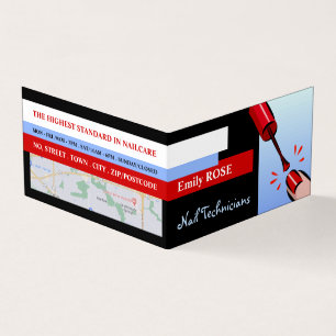 Nail-Pools, Nail-technicus, Nail Salon Loyalty Visitekaartje