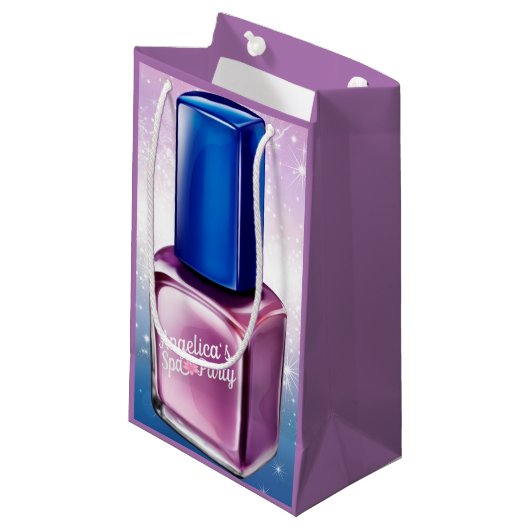 Nail Pools Paars| Blauw en Sparkles | Aangepaste r Klein Cadeauzakje (Voorkant Gekanteld)