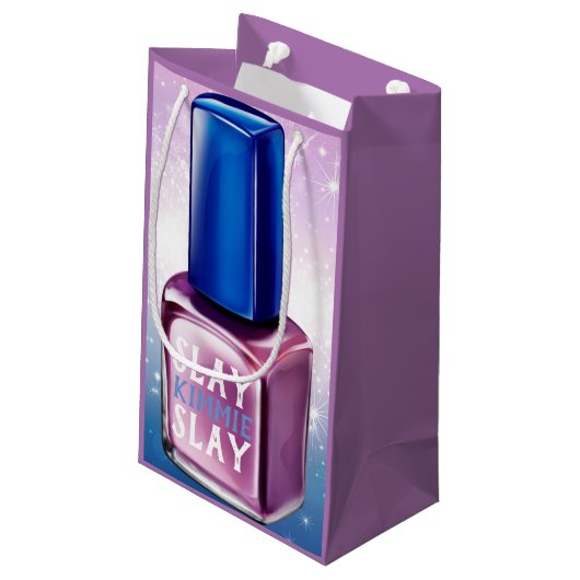 Nail Pools Paars| Blauw en Sparkles | Aangepaste r Klein Cadeauzakje (Achterkant Gekanteld)