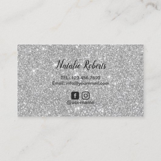 Nail Pools Roos Gold Drivers Zilver Glitter Salon Visitekaartje (Achterkant)