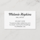 Nail Pools Salon Spa Beauty Visitekaartje (Achterkant)