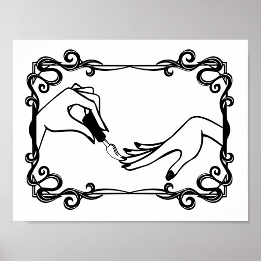 Nail Pools schilderen is een kunst Poster (Voorkant)