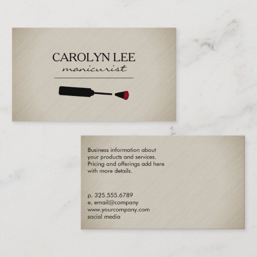 Nail Pools Visitekaartje (Voorkant / Achterkant)