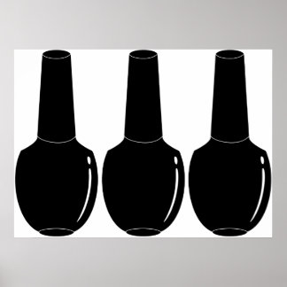 Nail-Pools voor Life Black Nail-Poolse flessenkuns Poster