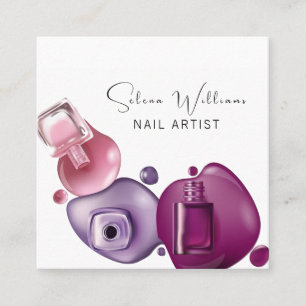 Nail Poolse artiest Beauty Salon Service Vierkante Visitekaartje
