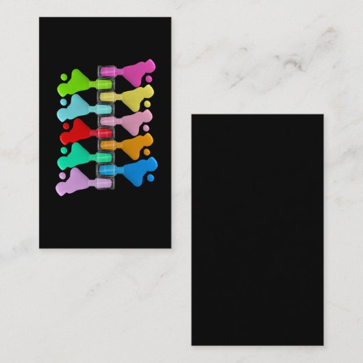 Nail Poolse buizen vormen een Nail Technicus Visitekaartje (Voorkant / Achterkant)