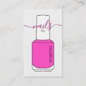 Nail Poolse fles warme roze Visitekaartje (Voorkant)