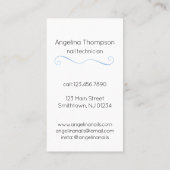 Nail Poolse flesblauw Visitekaartje (Achterkant)