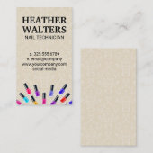 Nail Poolse flessen | DamasMonogram Visitekaartje (Voorkant / Achterkant)