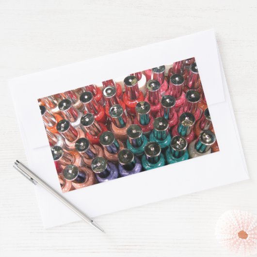 Nail Poolse flessen Rechthoekige Sticker (Envelop)