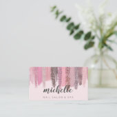 Nail Poolse Glitter Salon Manicure Sociale media Visitekaartje (Staand voorkant)