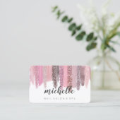 Nail Poolse Glitter Salon Manicure Sociale media Visitekaartje (Staand voorkant)