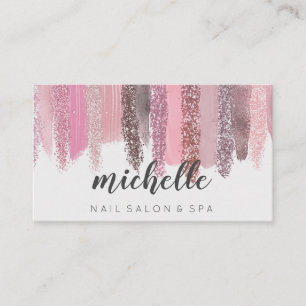 Nail Poolse Glitter Salon Manicure Sociale media Visitekaartje