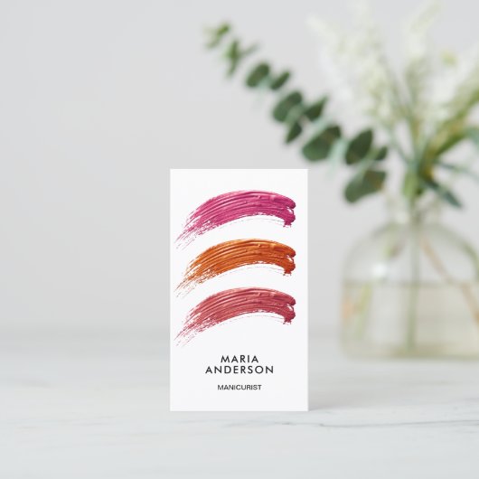 Nail Poolse kleurstalen Manicurist Visitekaartje (Staand voorkant)