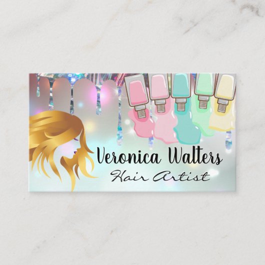 Nail Poolse lekkages | Bokeh Glamor Klantenkaartje (Voorkant)