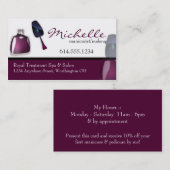 Nail Poolse Manicurist Makeup Visitekaartjes (Voorkant / Achterkant)
