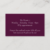 Nail Poolse Manicurist Makeup Visitekaartjes (Achterkant)