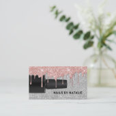 Nail Poolse Roos Gold Drivers Silver Manicurist Visitekaartje (Staand voorkant)