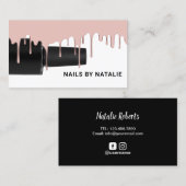 Nail Poolse Roos Gold Driving Manicurist Visitekaartje (Voorkant / Achterkant)