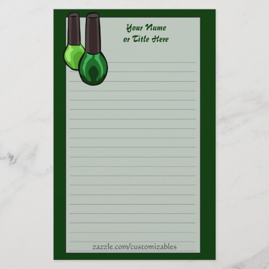 Nail Poolse schrijfmachine Briefpapier (Voorkant)
