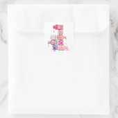 Nail Poolse Stack Vierkante Sticker (Tas)