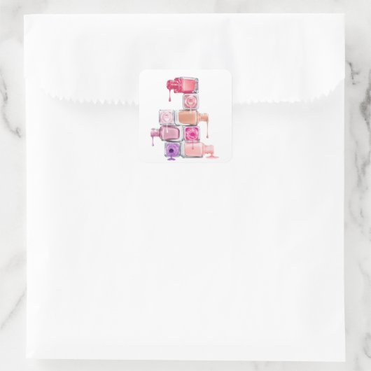 Nail Poolse Stack Vierkante Sticker (Tas)