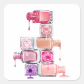 Nail Poolse Stack Vierkante Sticker (Voorkant)