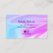 Nail-Poolse Unicorn Glitter Drivers Manicurist Visitekaartje (Achterkant)