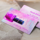 Nail-Poolse Unicorn Glitter Drivers Manicurist Visitekaartje