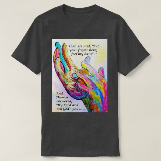 Nail Prints in zijn handen T-shirt (Design voorkant)