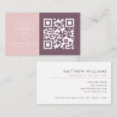 Nail Professional QR-code Logo Modern Visitekaartje (Voorkant / Achterkant)