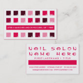 NAIL SALON $20 OFF (mod-kwadraten) Klantenkaartje (Voorkant / Achterkant)