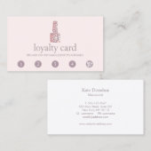 Nail Salon 5 Punch Customer Loyalty Card (Voorkant / Achterkant)