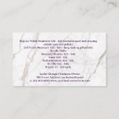 Nail Salon Achtergrond | Manicure Polish Klantenkaartje (Achterkant)