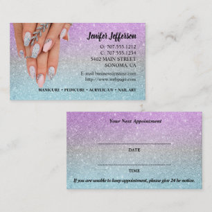 Nail Salon Afspraak Visitekaartje Klantenkaartje