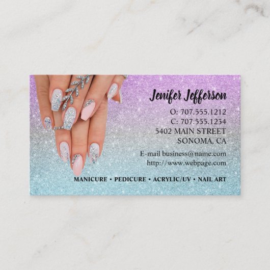 Nail Salon Afspraak Visitekaartje Klantenkaartje (Voorkant)