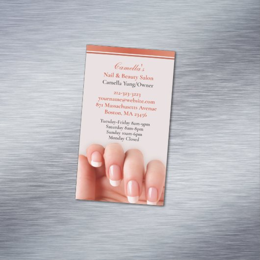 Nail Salon Artiest Magnetisch Visitekaartje (Voorbeeld)