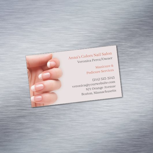 Nail Salon Artiest Magnetisch Visitekaartje (Voorbeeld)