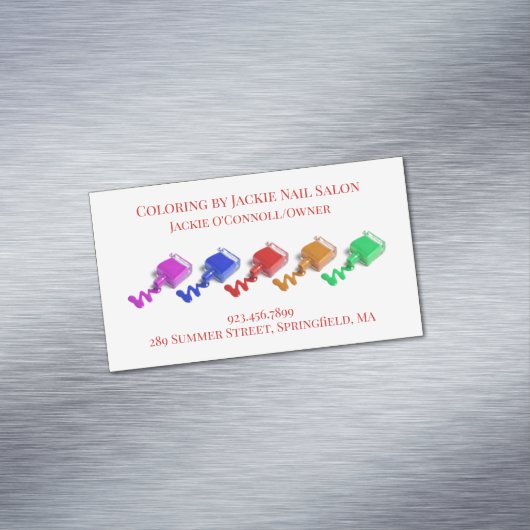 Nail Salon Artiest Magnetisch Visitekaartje (Voorbeeld)