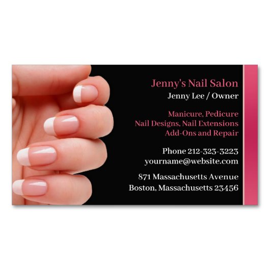Nail Salon Artiest Magnetisch Visitekaartje (Voorkant)