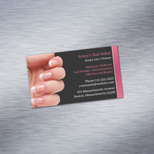 Nail Salon Artiest Magnetisch Visitekaartje (Voorbeeld)