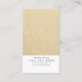 Nail Salon Beauty Artist QR Code Faux Glitter Gold Visitekaartje (Achterkant)