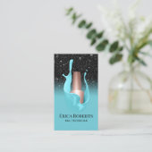 Nail Salon Black en Turquoise Poolse Makeup Artist Visitekaartje (Staand voorkant)
