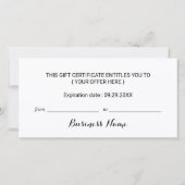 Nail Salon Black Glitter Drift Cadeaubonnen (Achterkant)