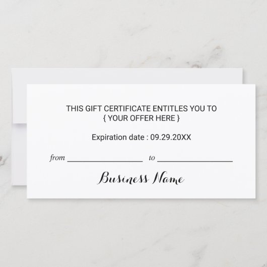 Nail Salon Black Glitter Drift Cadeaubonnen (Achterkant)