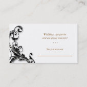 Nail Salon Black Gold Sparkle Visitekaartje (Achterkant)