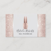 Nail Salon Blush Roos Gold Glitter Poolse mest Visitekaartje (Voorkant)