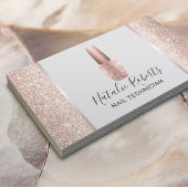 Nail Salon Blush Roos Gold Glitter Poolse mest Visitekaartje