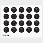 Nail Salon Business Branding Dankjewel Kaart Ronde Sticker (Vel)